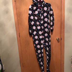 Hello Kitty Onesie Footie Pajamas Size Large 11-13